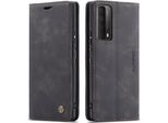 Huawei P Smart 2021 Custodia, Laimtop Retro Custodia In Finto Cuoio Con Funzione Stand Custodia Protettiva Per Huawei P Smart 2021 Nero