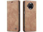 Xiaomi Mi 10T Lite Case, Retro Custodia In Finto Cuoio Con Funzione Stand Per Xiaomi Mi 10T Lite Brown