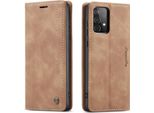 Samsung Galaxy A72 5G Custodia, Retro Custodia In Finto Cuoio Con Funzione Stand Per Samsung Galaxy A72 5G Marrone