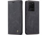 Samsung Galaxy S20 Ultra Case, Laimtop Retro Custodia In Finto Cuoio Con Funzione Stand Custodia Protettiva Per Samsung Galaxy S20 Ultra 5G Nero