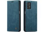 Samsung Galaxy A32 5G Custodia, Retro Custodia In Finto Cuoio Con Funzione Stand Per Samsung Galaxy A32 5G Blu