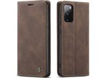 Samsung Galaxy S20 Fe Custodia, Laimtop Retro Custodia In Finto Cuoio Con Funzione Stand Custodia Protettiva Per Samsung Galaxy S20 Fe 5G Caffè