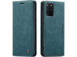 Samsung Galaxy S20+ Custodia, Retro Custodia In Finto Cuoio Con Funzione Stand Per Samsung Galaxy S20 Plus Blu