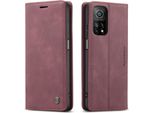 Xiaomi Mi 10T / Mi 10T Pro Case, Retro Custodia In Finto Cuoio Con Funzione Stand Per Xiaomi Mi 10T / Mi 10T Pro Rosso