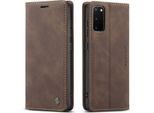 Custodia Samsung Galaxy S20, Laimtop Retro Custodia In Finto Cuoio Con Funzione Stand Custodia Protettiva Per Samsung Galaxy S20 Caffè
