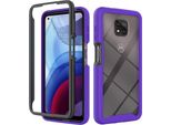 Moto G Power 2021 Case, Hybrid Transparent Back Cover, Rugged Tpu Bumper, Custodia Antiurto Per Motorola Moto G Power 2021 Viola