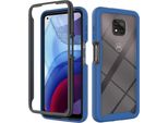 Custodia Moto G Power 2021, Copertura Posteriore Trasparente Ibrida, Robusto Paraurti In Tpu, Custodia Antiurto Per Motorola Moto G Power 2021 Blu Navy