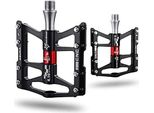 Rockbros Pedali Per Bicicletta 9/16" Mtb Bmx Road Bike 4 Cuscinetti Sigillati Cnc Anodizzato Nero"
