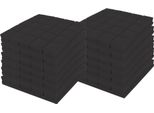 12 Pezzi Isolamento In Schiuma Acustica Autoadesiva Nero Schiuma Acustica Piramidale 30X30X5 Cm