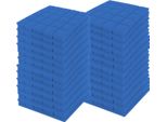 24 Pezzi Isolante Acustico Autoadesivo Blu Schiuma Acustica Piramidale 30X30X5 Cm