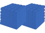 12 Pezzi Di Schiuma Acustica Autoadesiva 30X30X5 Cm Blu Schiuma Acustica Piramidale