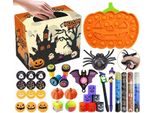 Set Sensoriale Antistress Halloween Fidget Pop It Giocattolo