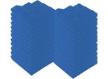 24 Pezzi Di Schiuma Acustica Autoadesiva 30X30X5 Cm Blu Schiuma Acustica Piramidale