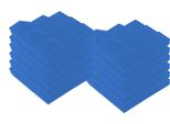 12 Pezzi Di Schiuma Acustica Autoadesiva 30X30X5 Cm Blu Schiuma Acustica Piramidale