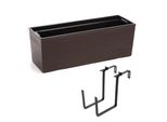 Cassetta Da Balcone Fioriera Cassetta Per Fiori Serbatoio D'acqua Scalpello Moka Cassetta Per Ringhiere In Plastica Supporto Flessibile In Metallo Verniciato A Polvere 56 X 18,5 X 19,5 Cm