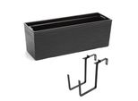 Cassetta Da Balcone Fioriera Cassetta Per Fiori Serbatoio D'acqua Scalpello Grafite Metallizzata Cassetta Per Ringhiere In Plastica Supporto Flessibile In Metallo Verniciato A Polvere 56 X 18,5 X 19,5 Cm
