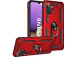 Custodia Per Samsung Galaxy A32 5G A Doppio Strato Robusta, Protezione Militare Con Supporto Ad Anello E Supporto Rosso