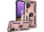 Custodia Per Samsung Galaxy A32 5G A Doppio Strato Robusta, Protezione Militare Con Supporto Ad Anello E Supporto Oro