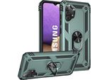 Custodia Per Samsung Galaxy A32 5G A Doppio Strato Robusta, Protezione Militare Con Supporto Ad Anello E Supporto Verde