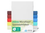 EtéRea Jersey Lenzuolo Matrimoniale 200X200 - 200X220Cm Bianco Per 15 - 25 Cm Di Altezza 100% Microfibra - Oekotex Copripiumino Coprimaterasso - Lenzuolo 200X200Cm - 200X220Cm Bianco