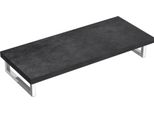 Doporro Mensola Sospesa Per Lavabo Da Appoggio 45X120 Cm In Legno Effetto Cemento Grigio, Consolle Da Parete Per Bagno Con Staffe, Mobile Da Bagno Design Industriale Platte03