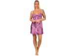 Camicia Da Notte In Raso Da Donna Lingerie Sexy Con Pizzo; Heide/S