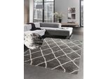 Tappeto Shaggy Flokati A Pelo Alto Diamante Grigio Crema Dimensioni - 160X230 Cm