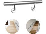 Corrimano In Acciaio Inox Wolketon, Corrimano A Parete £110 Cm, Ringhiera Per Scale In Acciaio Inox Per Interni Ed Esterni