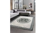 Tappeto Di Design Per Il Soggiorno Tappeto Con Motivo A Meandro Grigio Nero Dimensioni - 200X280 Cm