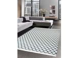 Tappeto Lavabile Tappeto Stampato Tappeto Da Cucina Crema Nero Motivo Marocchino Dimensioni - 80 X 300 Cm