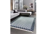 Tappeto Soggiorno Tappeto Marocchino Lavabile Nero Grigio Dimensioni - 80X150 Cm