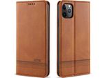 Custodia Iphone 11 Pro Max, Portafoglio Con Chiusura Magnetica E Supporto, Custodia Flip In Pelle Per Iphone 11 Pro Max Marrone