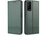 Huawei P Smart 2021 Custodia, Portafoglio Con Chiusura Magnetica E Supporto, Custodia In Pelle Flip Per Huawei P Smart 2021 Verde