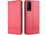 Laimtop Custodia In Pelle Per Huawei P Smart 2021, Flip Cover Wallet Case Chiusura Magnetica Stand Custodia Protettiva Per Huawei P Smart 2021 Rosa