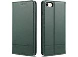 Custodia Iphone Se 2020, Portafoglio Con Chiusura Magnetica E Supporto, Custodia In Pelle Flip Per Iphone Se 2020 / Iphone 7 / 8 Verde