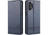 Custodia Samsung A32 5G, Portafoglio Con Chiusura Magnetica E Supporto, Custodia Flip In Pelle Per Samsung Galaxy A32 5G Blu