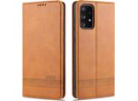 Custodia Samsung A72, Portafoglio Con Chiusura Magnetica E Supporto, Custodia In Pelle Flip Per Samsung Galaxy A72 5G/4G Marrone