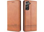 Laimtop Custodia In Pelle Per Samsung S21 Plus 5G, Flip Cover Wallet Case Chiusura Magnetica Stand Custodia Protettiva Per Samsung Galaxy S21 Plus 5G Marrone
