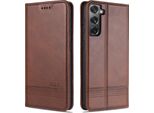 Laimtop Custodia In Pelle Per Samsung S21 5G, Flip Cover Wallet Case Chiusura Magnetica Stand Custodia Protettiva Per Samsung Galaxy S21 5G Caffè
