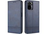 Laimtop Custodia In Pelle Per Redmi Note 10 4G, Flip Cover Wallet Case Chiusura Magnetica Stand Custodia Protettiva Per Xiaomi Redmi Note 10 4G / Note 10S Blu