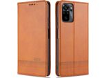 Laimtop Custodia In Pelle Per Redmi Note 10 4G, Flip Cover Wallet Case Chiusura Magnetica Stand Custodia Protettiva Per Xiaomi Redmi Note 10 4G / Note 10S Brown