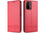 Custodia Redmi Note 10 4G, Portafoglio Con Chiusura Magnetica E Supporto, Custodia Flip In Pelle Per Xiaomi Redmi Note 10 4G / Note 10S Rosa