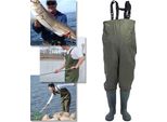 Wolketon Waders Pantaloni Da Pesca Pantaloni Da Laghetto Waders Con Stivali Pvc Gomma 46/47