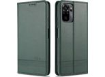 Laimtop Custodia In Pelle Per Redmi Note 10 4G, Flip Cover Wallet Case Chiusura Magnetica Stand Custodia Protettiva Per Xiaomi Redmi Note 10 4G / Note 10S Verde