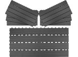 Wolketon Piastrelle Per Terrazza 24Er 4M2 Legno Wpc Solida Terrazza Piastrelle In Legno Terrazza Fai Da Te Balcone Antracite
