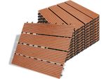 Tegole Per Terrazze In Karpal Wpc Legno Plastica 44Er 4M2 Tegole 30X30 Cm Tegole Per Balconi Tegole Per Giardini DšŠCo,Impermeabile