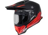 Casco Da Motocross Just1 J14-F Elite, Nero Opaco/Rosso, S (55/56)