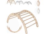 Mamoi® Maxi Arco Di Arrampicata, Triangolo Di Arrampicata, Arrampicata Per Bambini, Dondolo Arcobaleno In Legno, Arco In Legno Per Bambini, Struttura Per Arrampicata Indoor Da 1/2/3 Anni