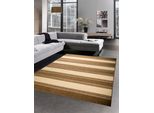 Tappeto Sisal Look Tappeto Cucina Strisce Beige Marrone Dimensioni - 80X150 Cm