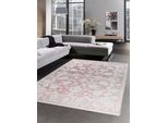Tappeto Orientale Da Salotto Rosa Barocco Vintage Con Frange Dimensioni - 80 X 300 Cm